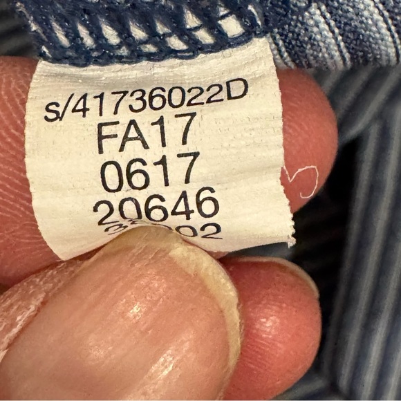 Greg Norman Collection Blue and Gray Polo Shirt with Subtle Stripes - Picture 4 of 6